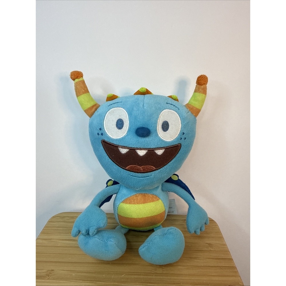 Disney Junior Henry Hugglemonster Monster Plush Toy Doll 8" Movie Wing‎ Smiley